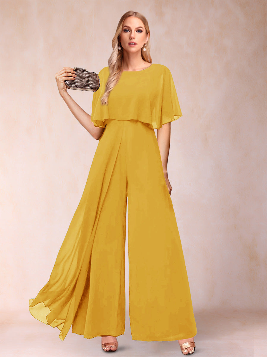 Coralie gold alternate front view 2 mother of the bride outfit