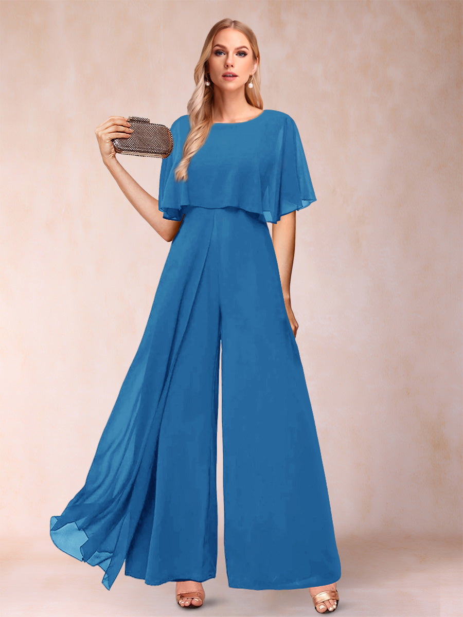 Coralie ocean blue front view mother of the bride outfit