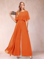 Coralie orange front view mother of the bride outfit