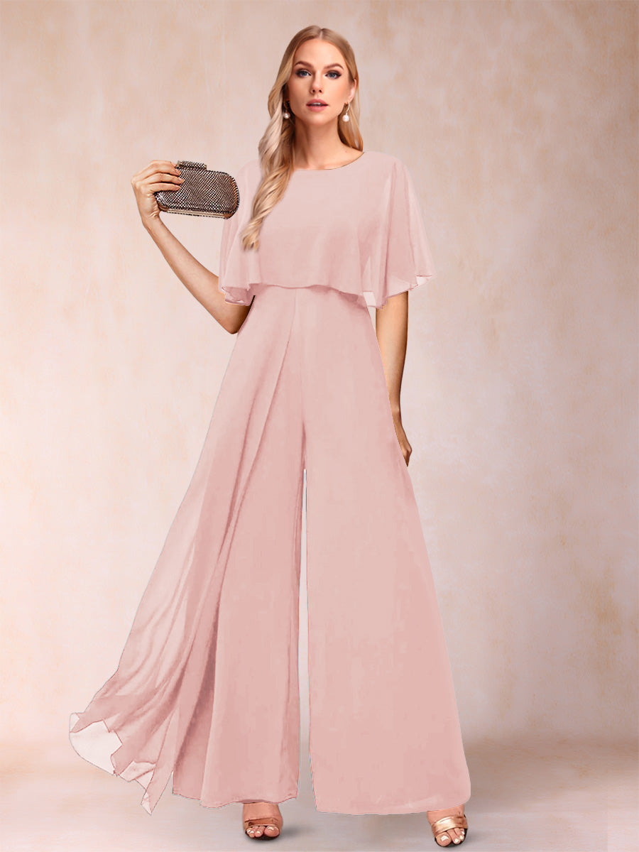 Coralie pearl pink alternate front view 2 mother of the bride outfit