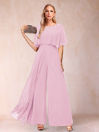 Coralie rose pink front view mother of the bride outfit