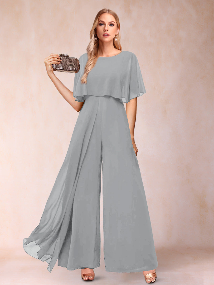 Coralie silver front view mother of the bride outfit