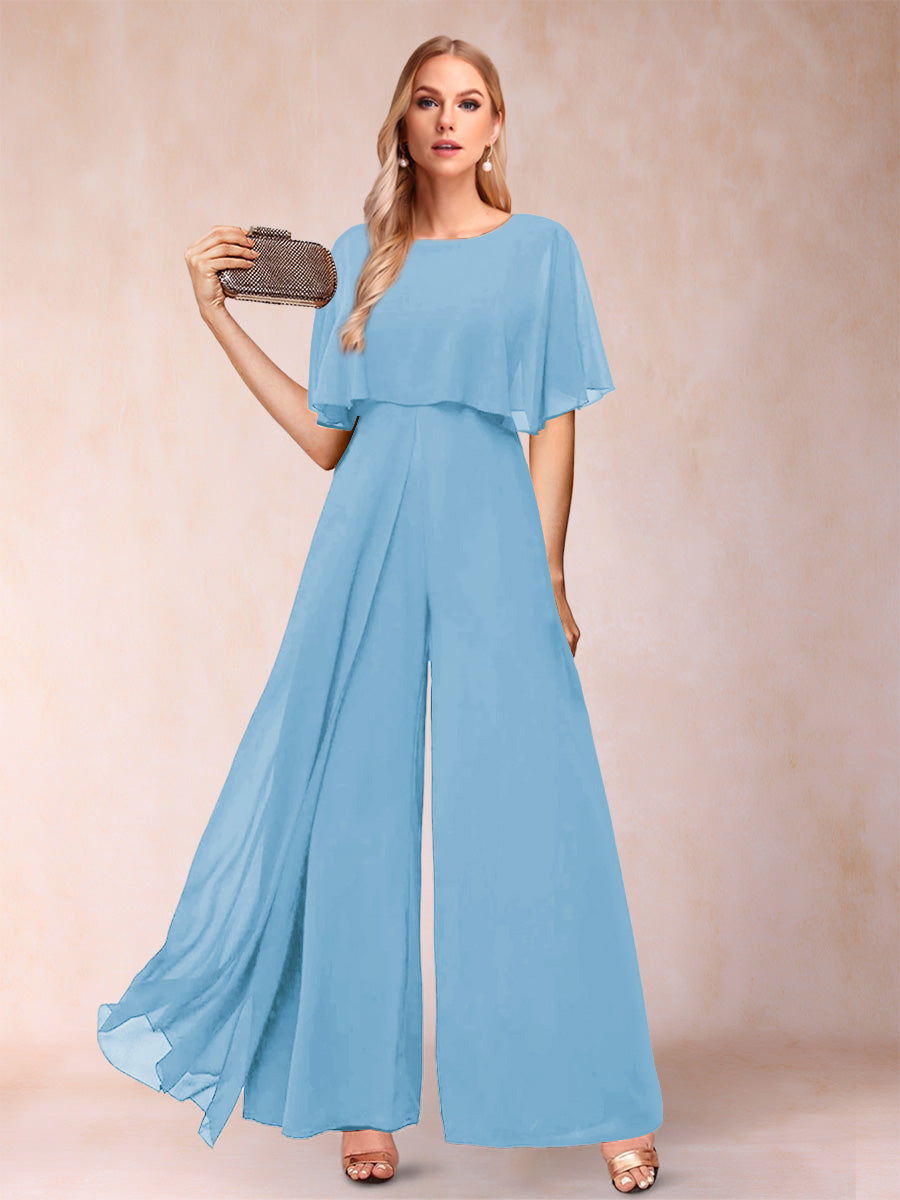 Coralie sky blue alternate front view 3 mother of the bride outfit