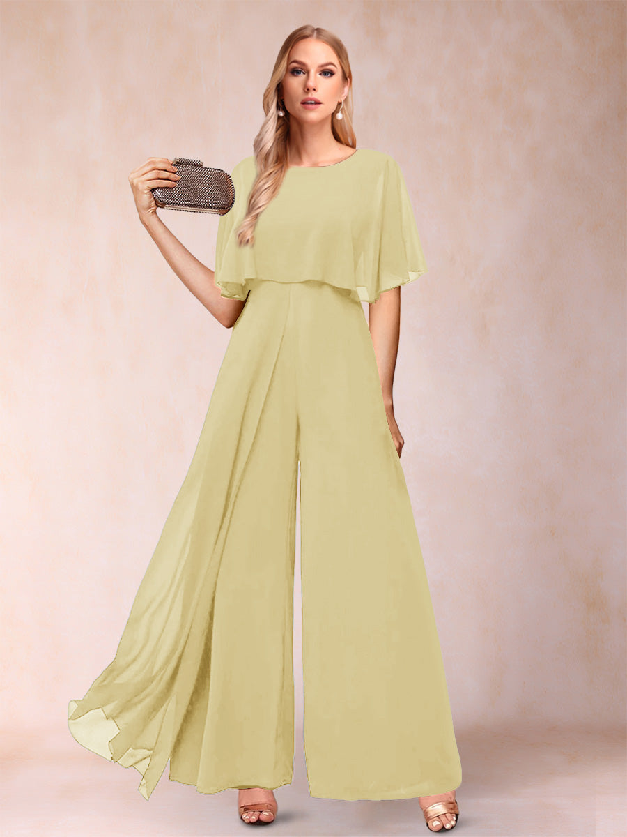Coralie yellow front view mother of the bride outfit