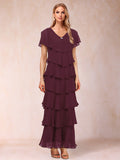 Mirabelle Dawn Burgundy front view mother of the bride dress