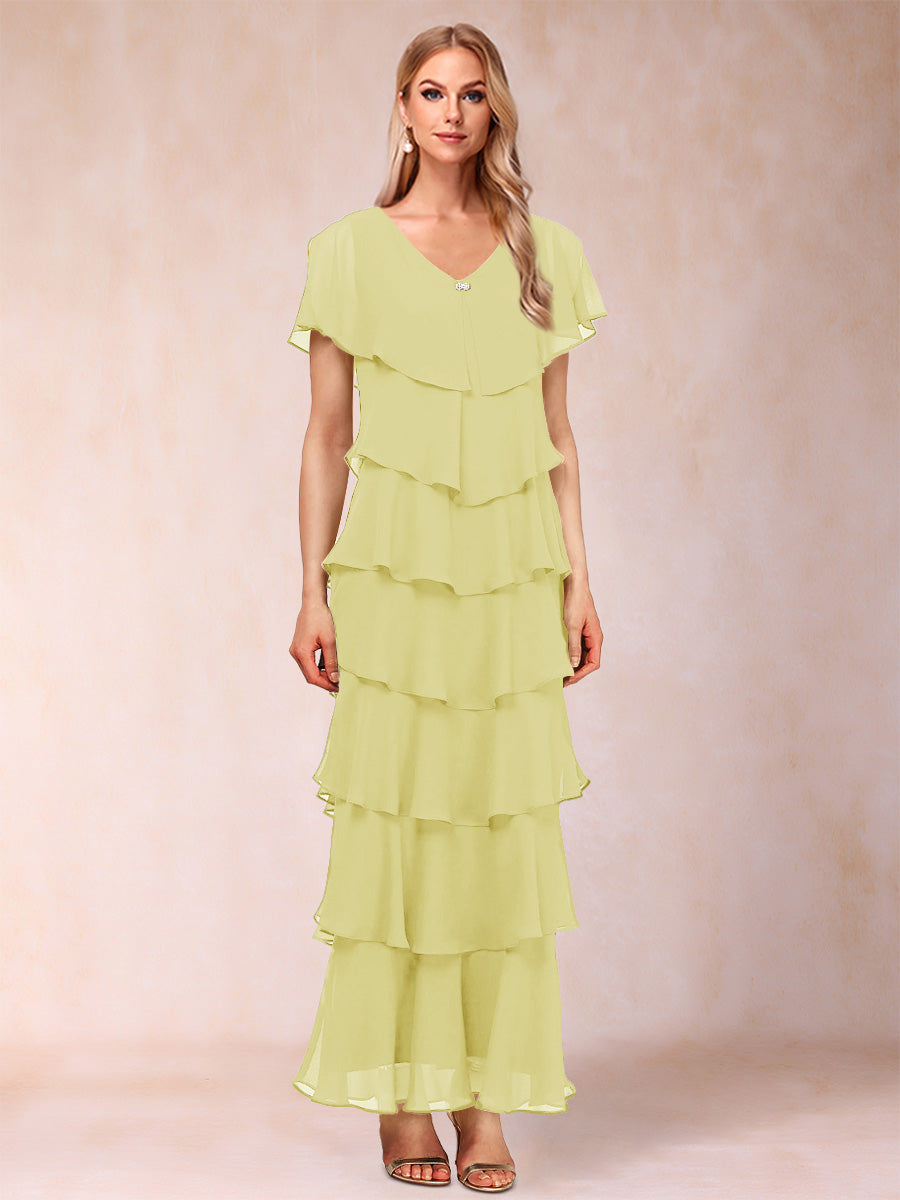 Mirabelle Dawn Daffodil front view mother of the bride dress