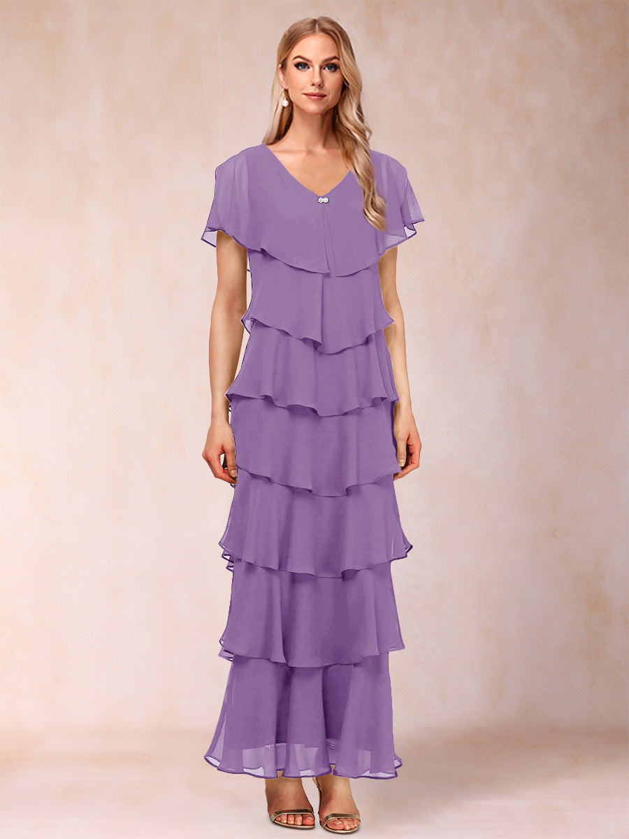 Mirabelle Dawn Wisteria front view mother of the bride dress
