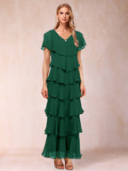 Mirabelle Dawn Emerald front view mother of the bride dress