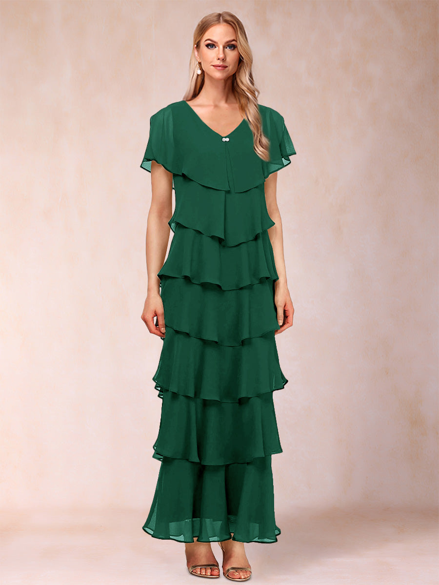 Mirabelle Dawn Emerald front view mother of the bride dress
