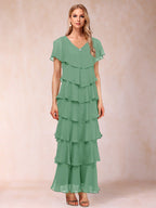 Mirabelle Dawn Eucalyptus front view mother of the bride dress
