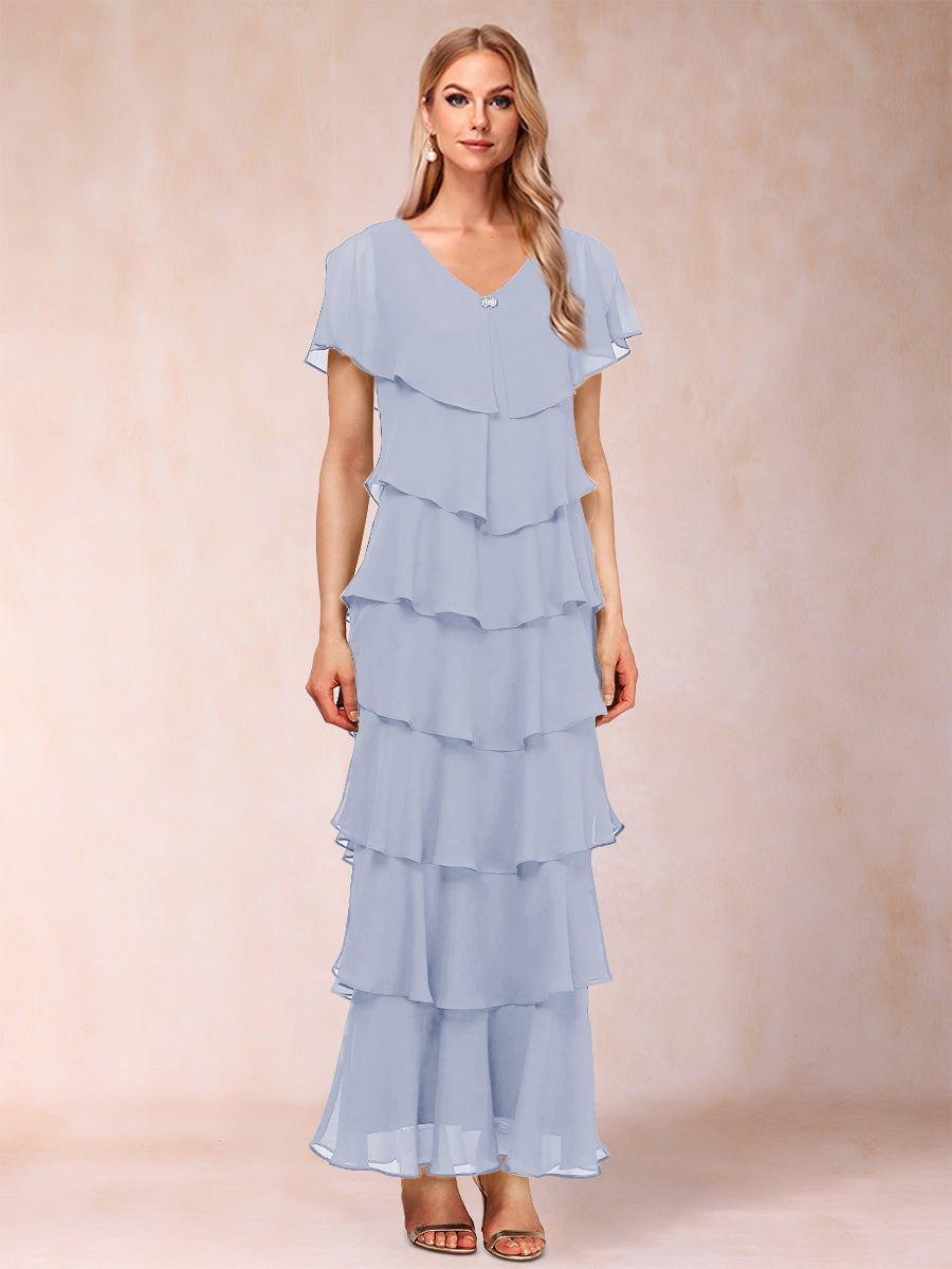 Mirabelle Dawn Lavender front view mother of the bride dress
