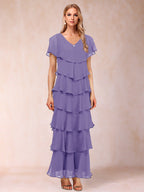 Mirabelle Dawn Lilac front view mother of the bride dress