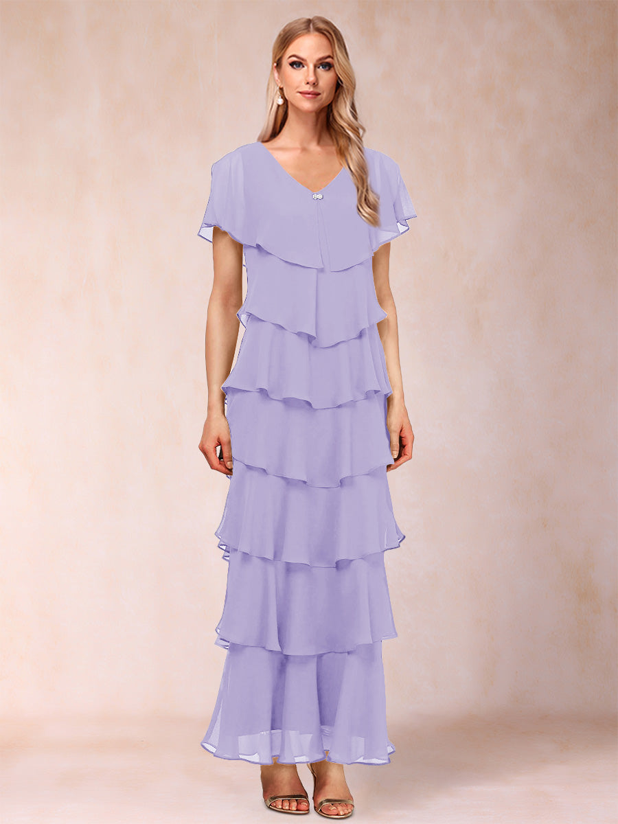 Mirabelle Dawn Lilac back view mother of the bride dress
