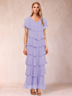 Mirabelle Dawn Lilac back view mother of the bride dress