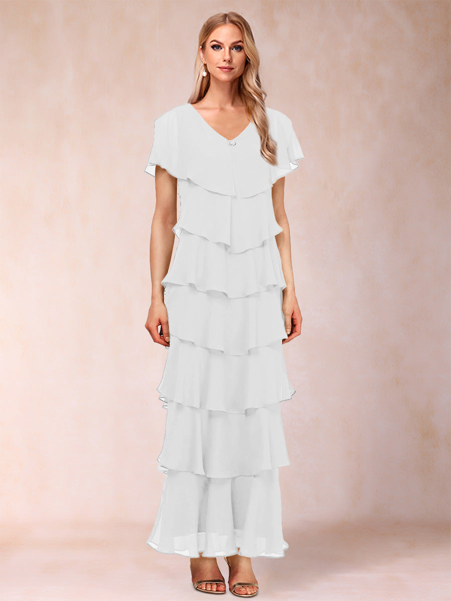 Mirabelle Dawn Ivory front view mother of the bride dress