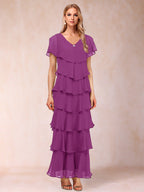 Mirabelle Dawn Orchid front view mother of the bride dress