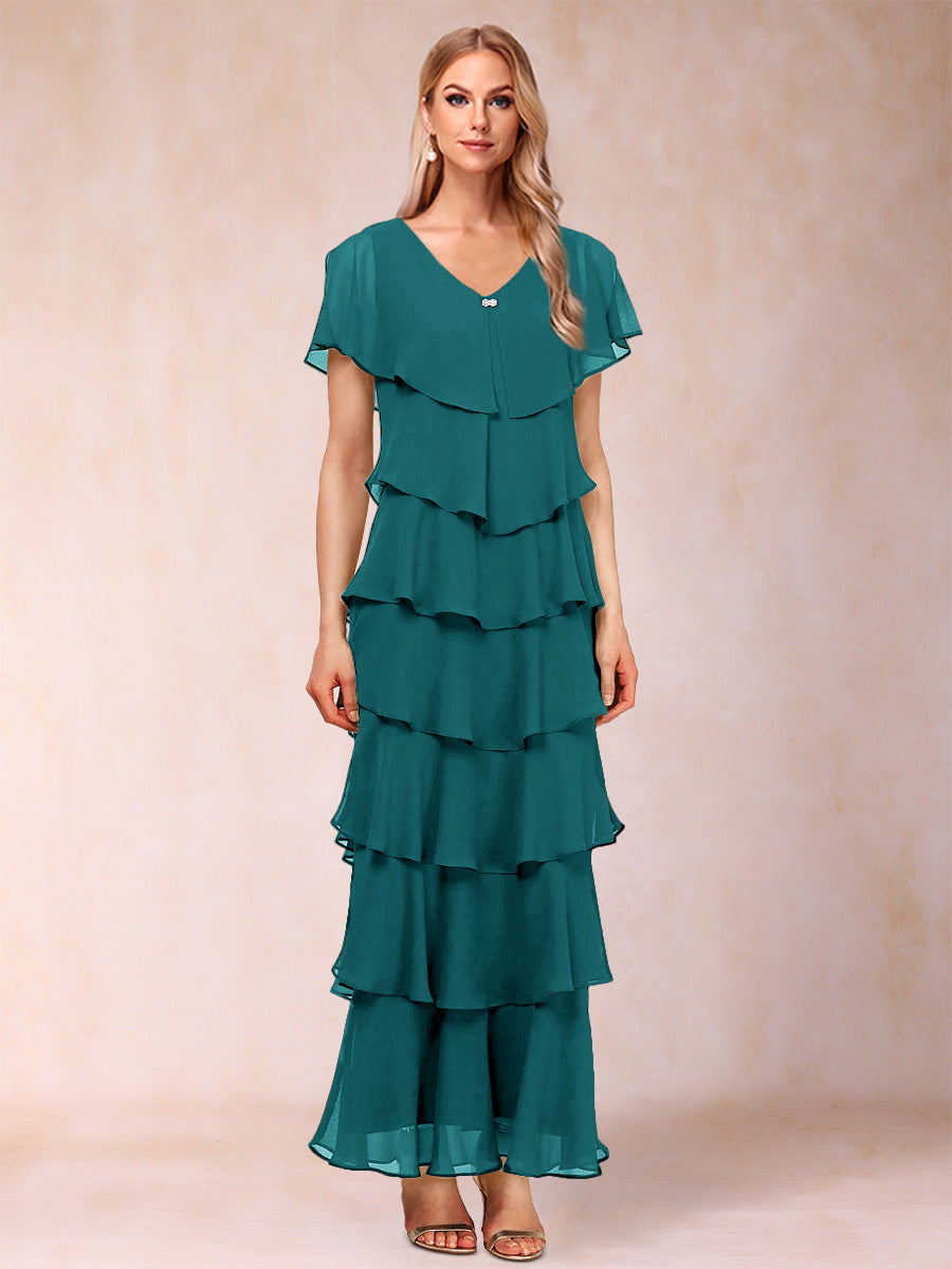 Mirabelle Dawn Peacock front view mother of the bride dress