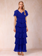Mirabelle Dawn Royal Blue side view mother of the bride dress