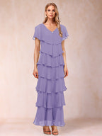 Mirabelle Dawn Wisteria back view mother of the bride dress