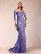 Lara Mae Lilac front view mother of the bride dress