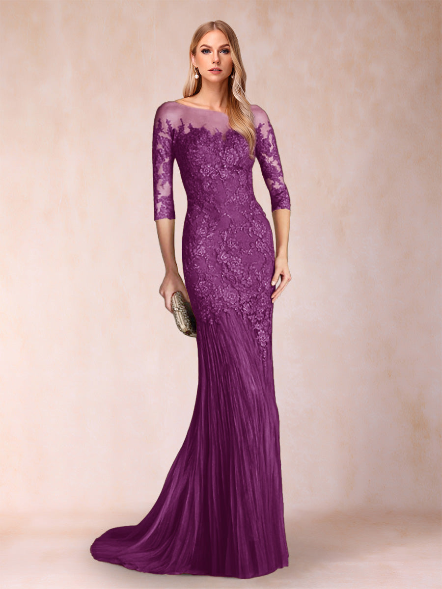 Lara Mae Orchid front view mother of the bride dress