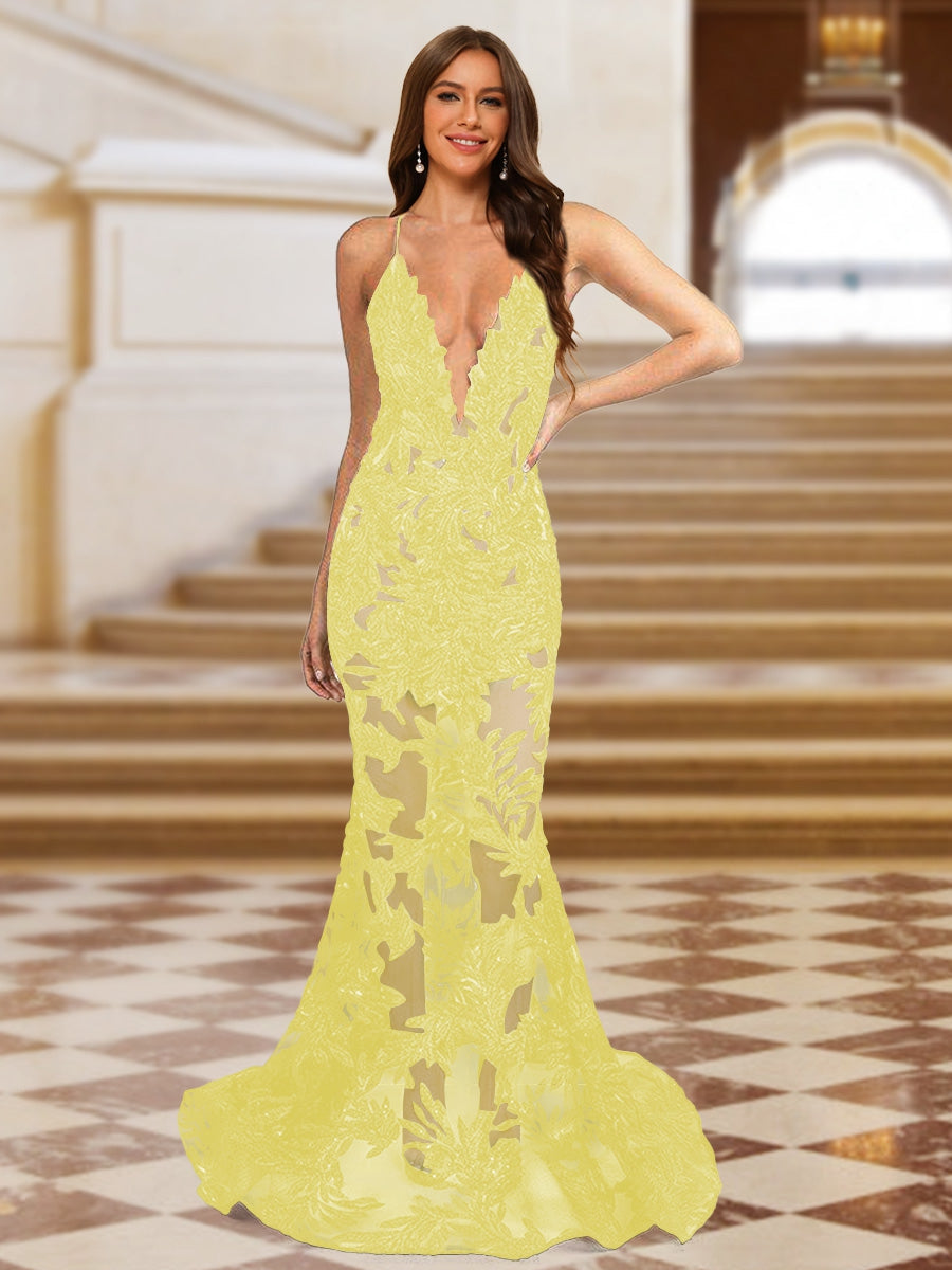 Cyra daffodil front view prom dress