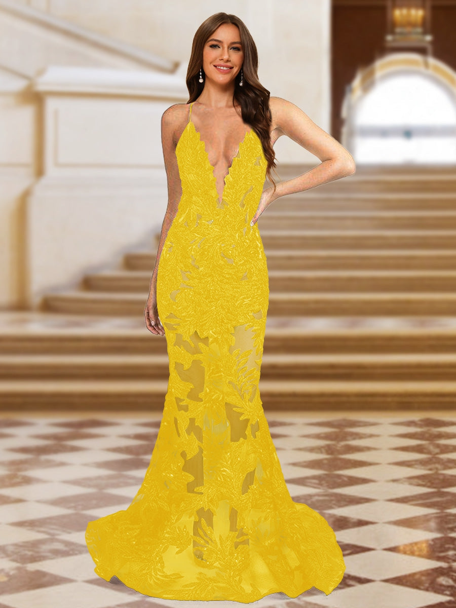 Cyra gold front view prom dress