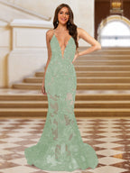Cyra sage green alternate front view 2 prom dress