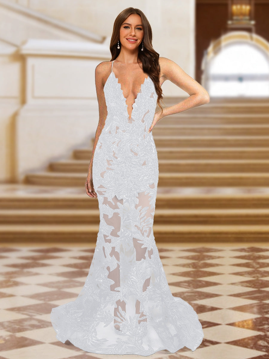 Cyra white front view prom dress