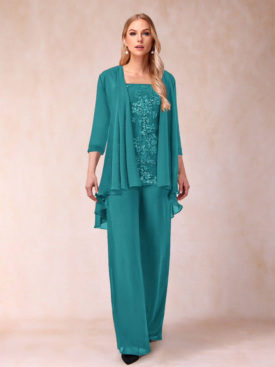 Margot pool blue front view mother of the bride outfit