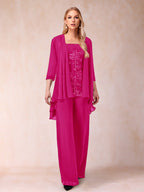 Margot hot pink front view mother of the bride outfit
