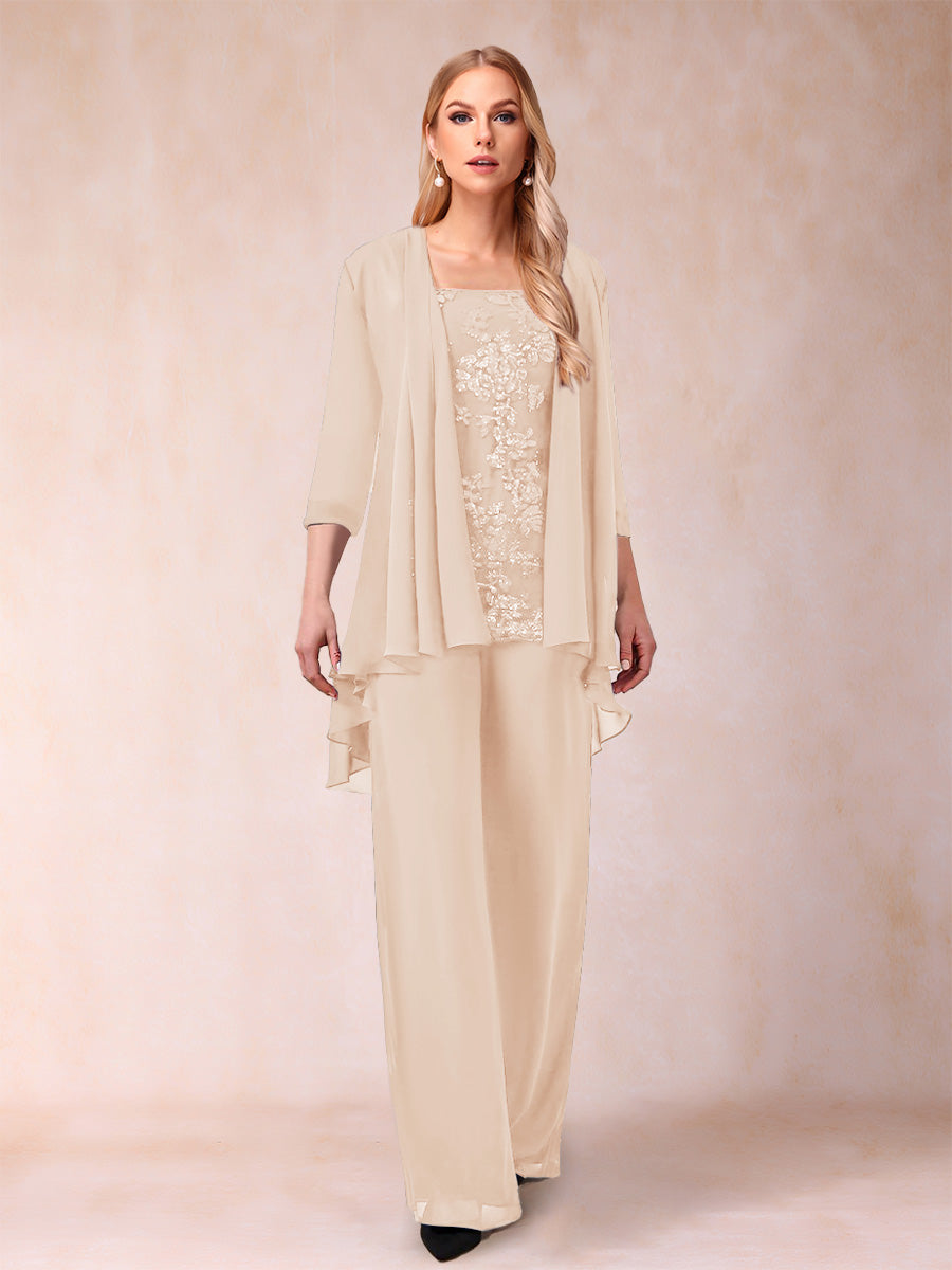 Margot champagne front view mother of the bride outfit