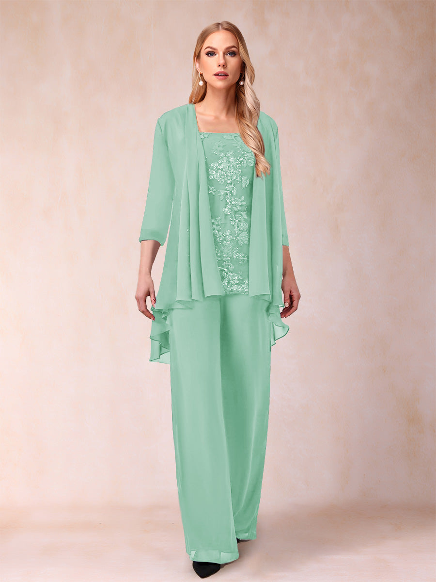 Margot mint green front view mother of the bride outfit
