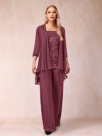 Margot plum front view mother of the bride outfit