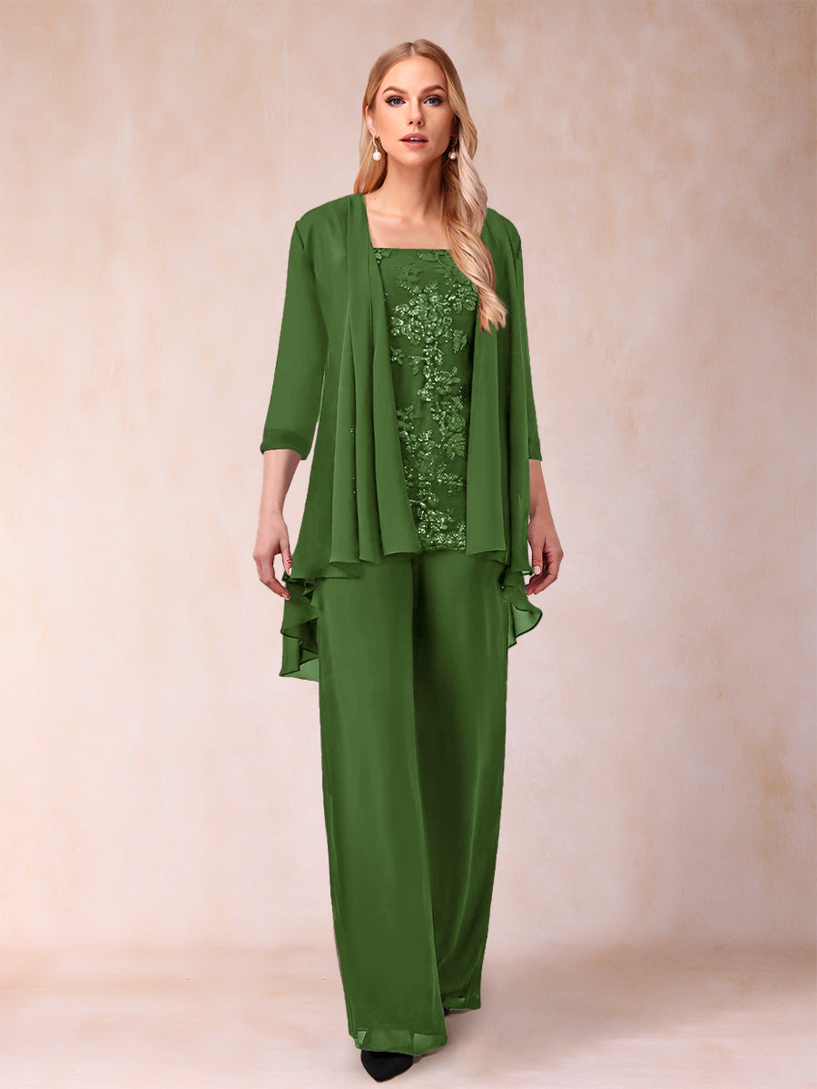 Margot olive green front view mother of the bride outfit