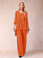 Margot orange front view mother of the bride outfit