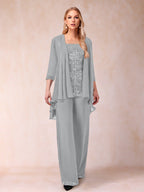 Margot silver front view mother of the bride outfit