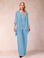 Margot sky blue alternate front view 3 mother of the bride outfit