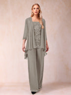Margot taupe front view mother of the bride outfit