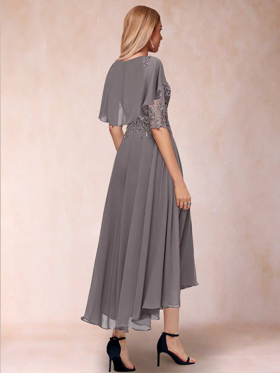 Tivoli Steel Grey back view wedding guest dress