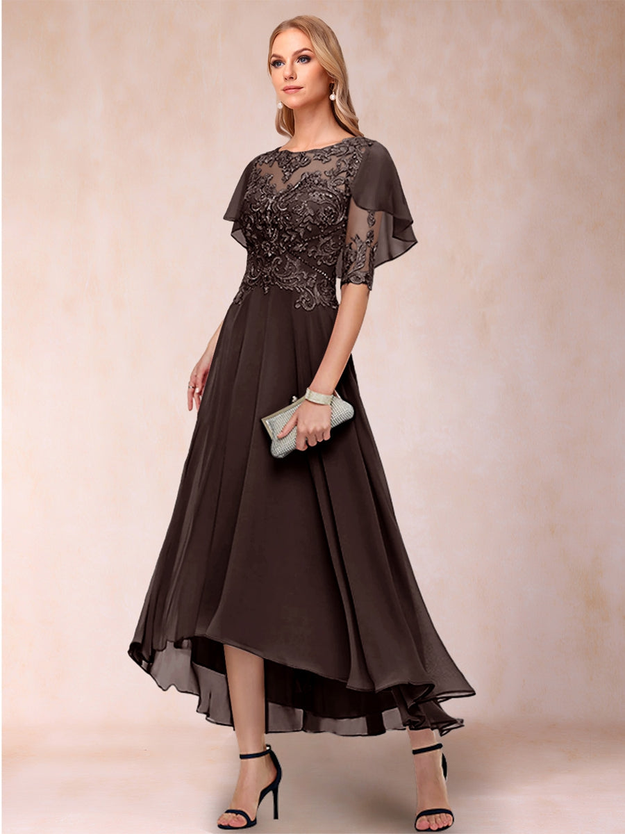 Tivoli Brown front view wedding guest dress