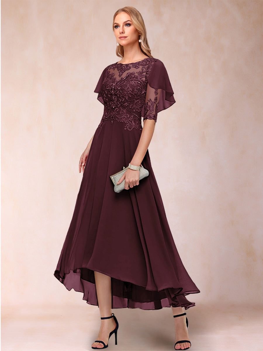 Tivoli Burgundy front view wedding guest dress