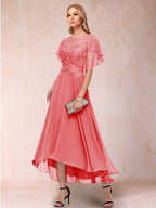 Brielle Mae Coral front view mother of the bride dress