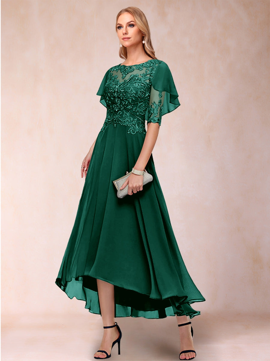 Tivoli Hunter Green front view wedding guest dress