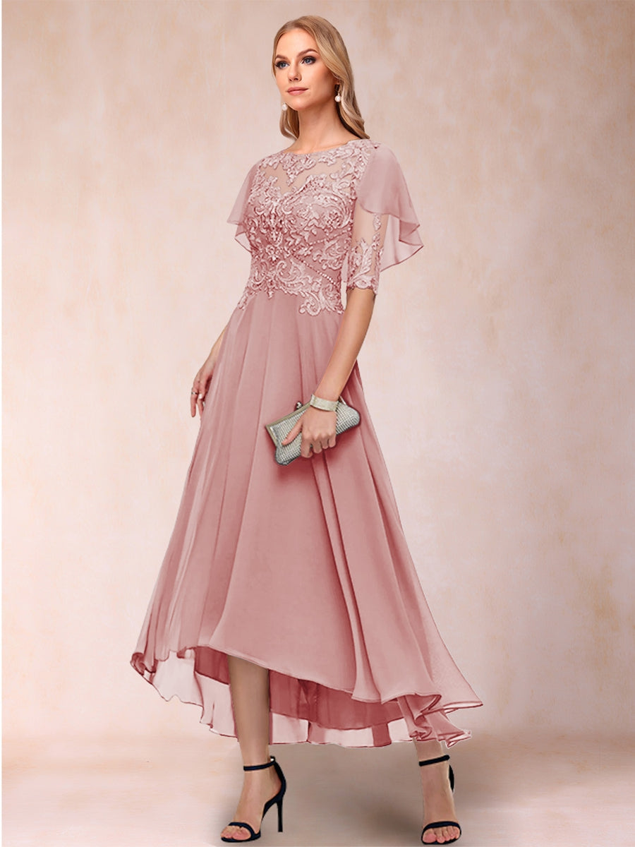 Tivoli Dusty Rose back view wedding guest dress