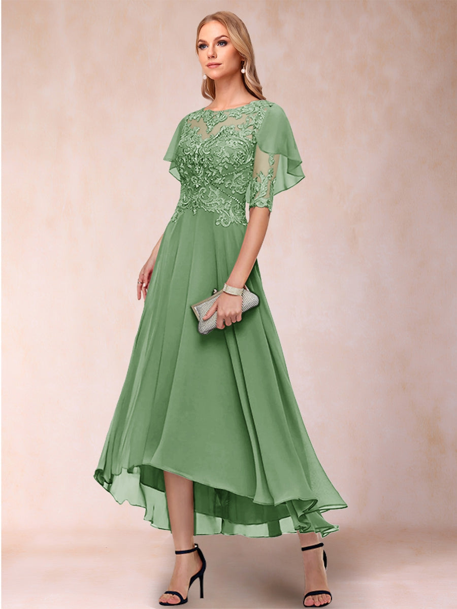 Tivoli Sage Green front view wedding guest dress