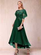 Brielle Mae Emerald front view mother of the bride dress