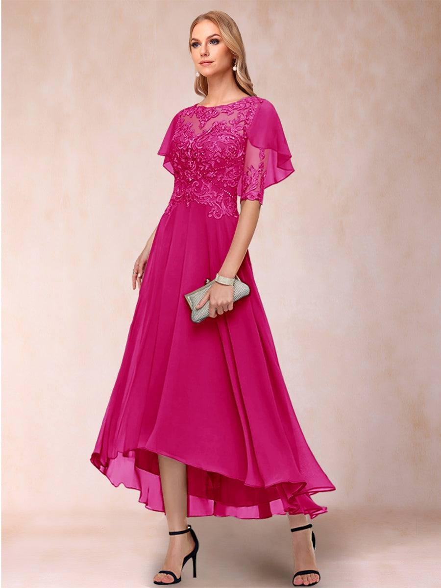 Tivoli Fuchsia back view wedding guest dress
