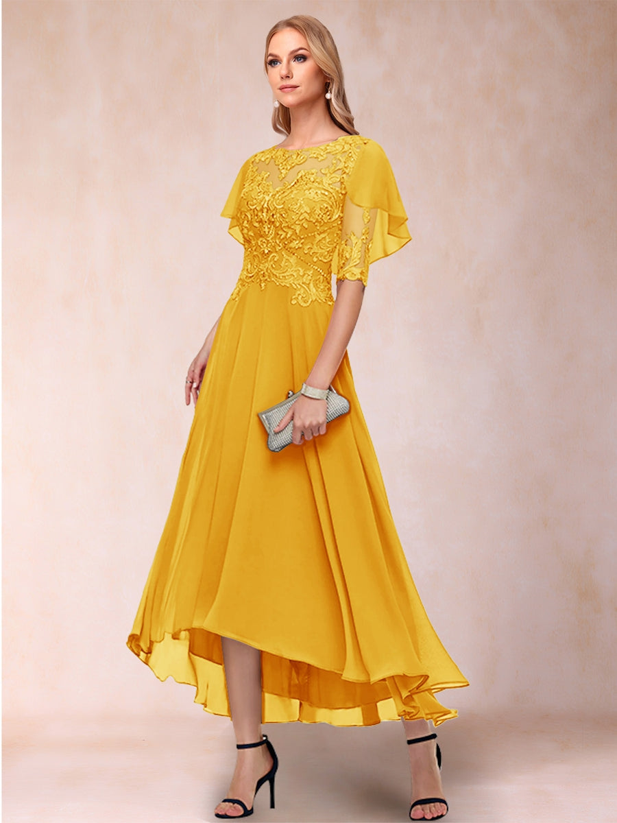 Tivoli Gold front view wedding guest dress