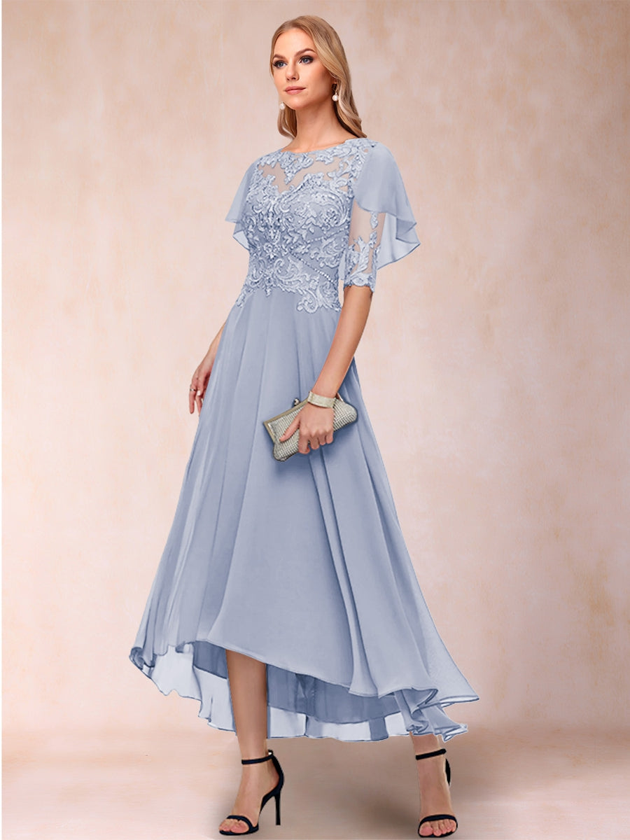 Tivoli Lavender front view wedding guest dress
